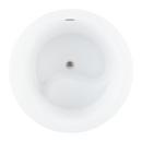 41 SIGLO ROUND JAPANESE SOAKING TUB NO FAUCET HOLES WHITE TRIM KIT WITH FOAM 