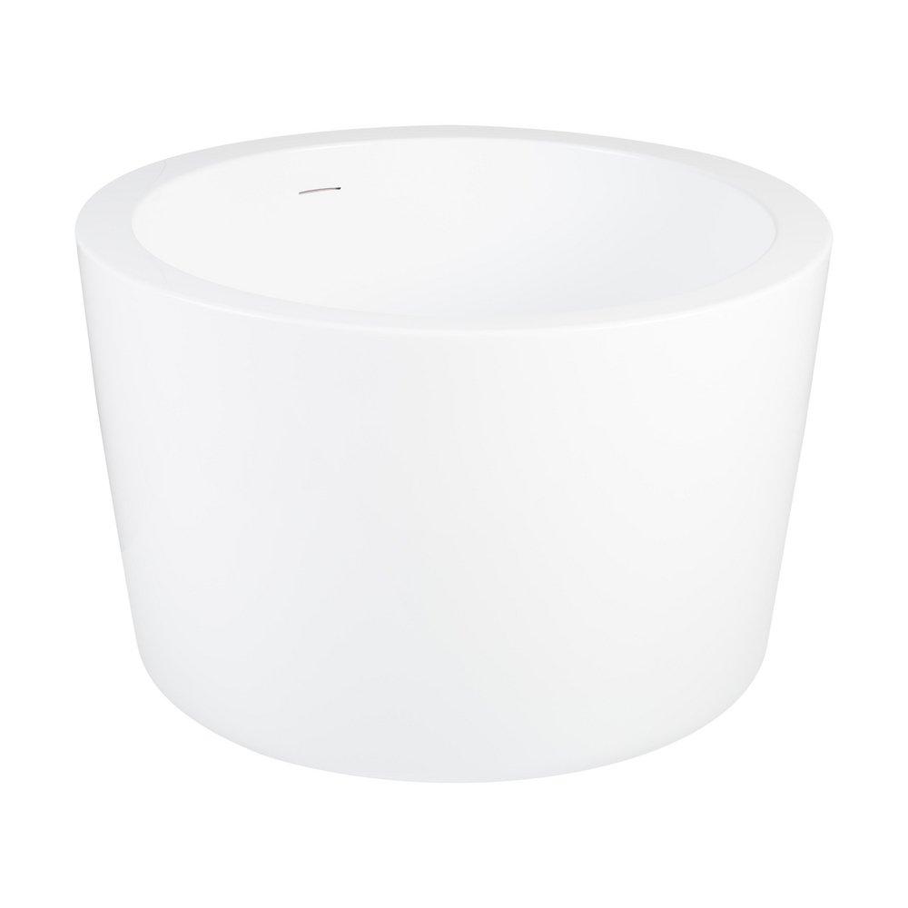 41-1/8  x 41-1/8 in. Freestanding Bathtub with Center Drain in White 