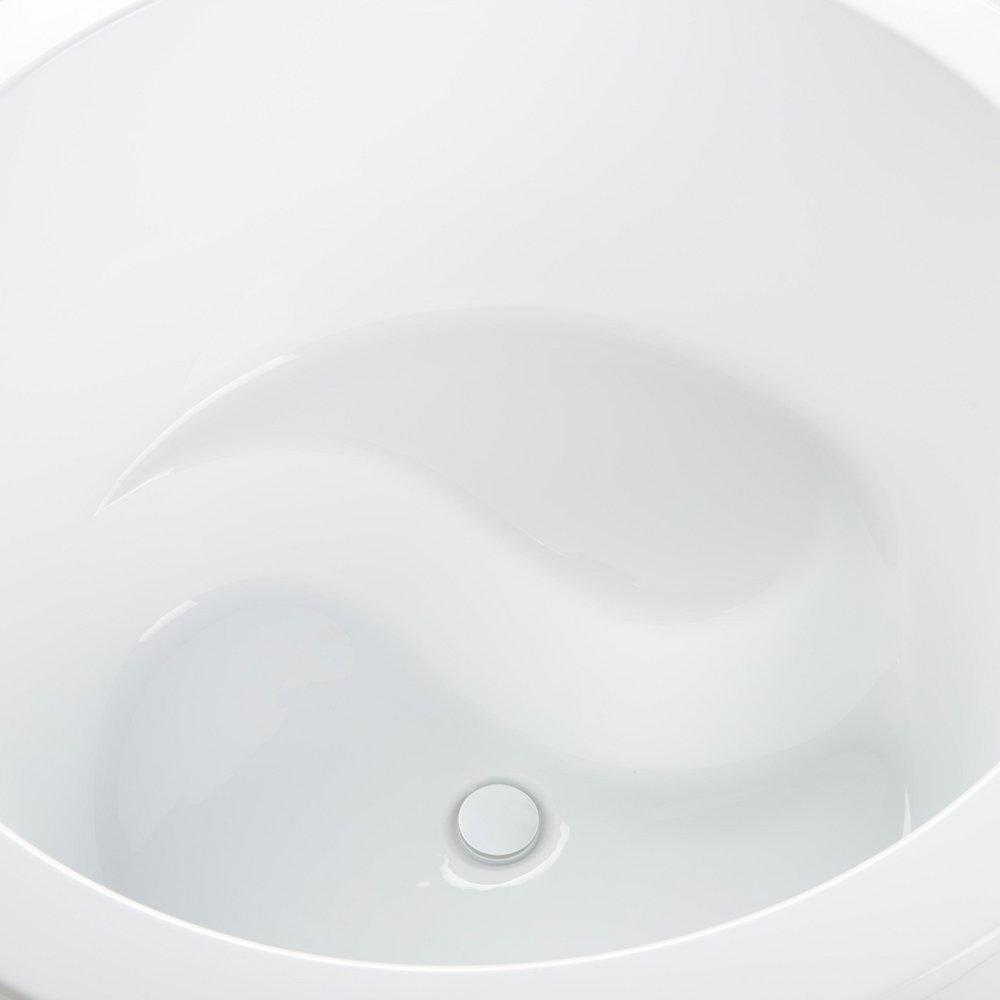 41-1/8  x 41-1/8 in. Freestanding Bathtub with Center Drain in White 