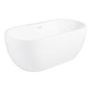Signature Hardware White/White 60-3/4 x 29-3/8 in. Freestanding Bathtub with Center Drain 