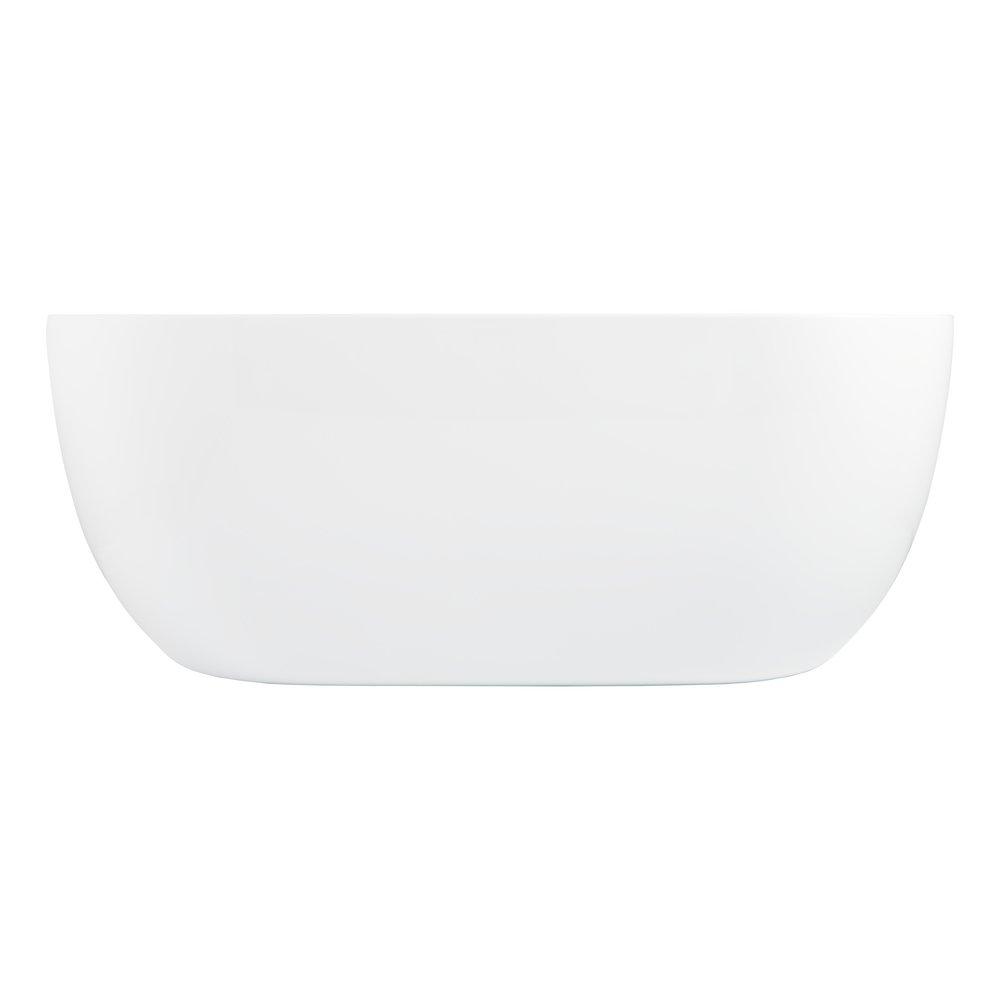 Signature Hardware White/White 60-3/4 x 29-3/8 in. Freestanding Bathtub with Center Drain 