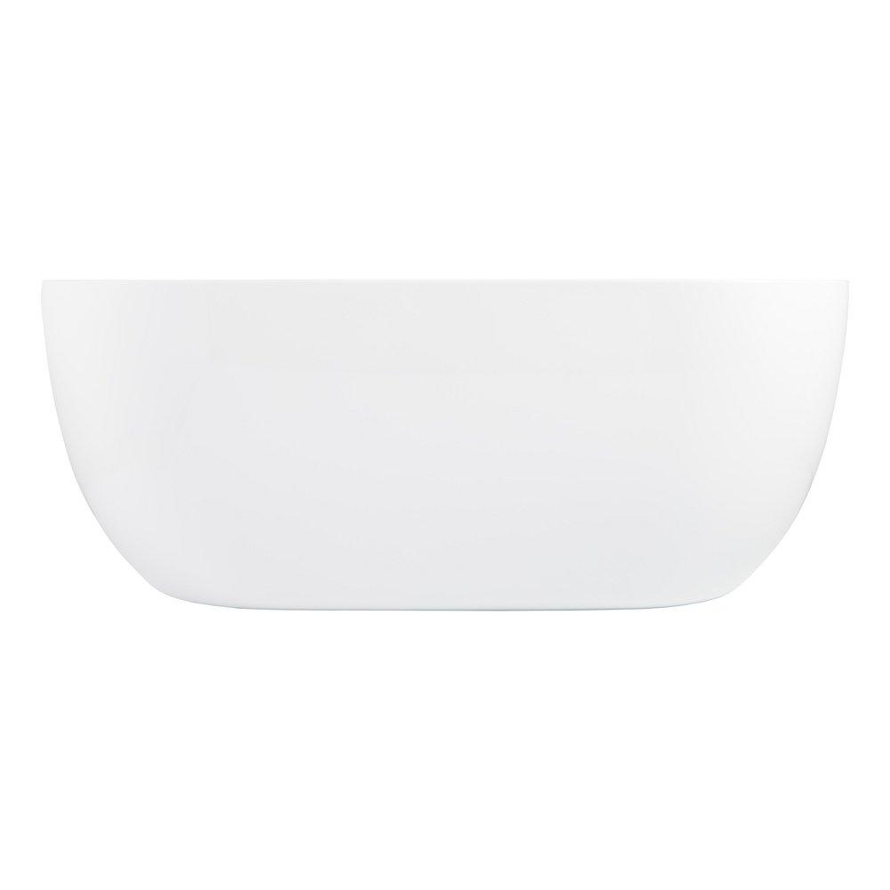 Signature Hardware White 60-3/4 x 29-3/8 in. Freestanding Bathtub with Center Drain 