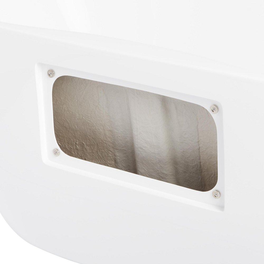 Signature Hardware White 60-3/4 x 29-3/8 in. Freestanding Bathtub with Center Drain 