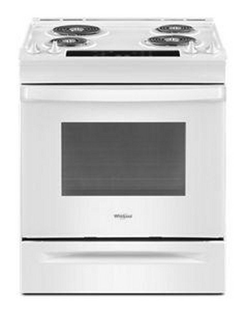 Whirlpool White 29-7/8 in. 4.8 cu. ft. 4-Burner Coil Freestanding Range 