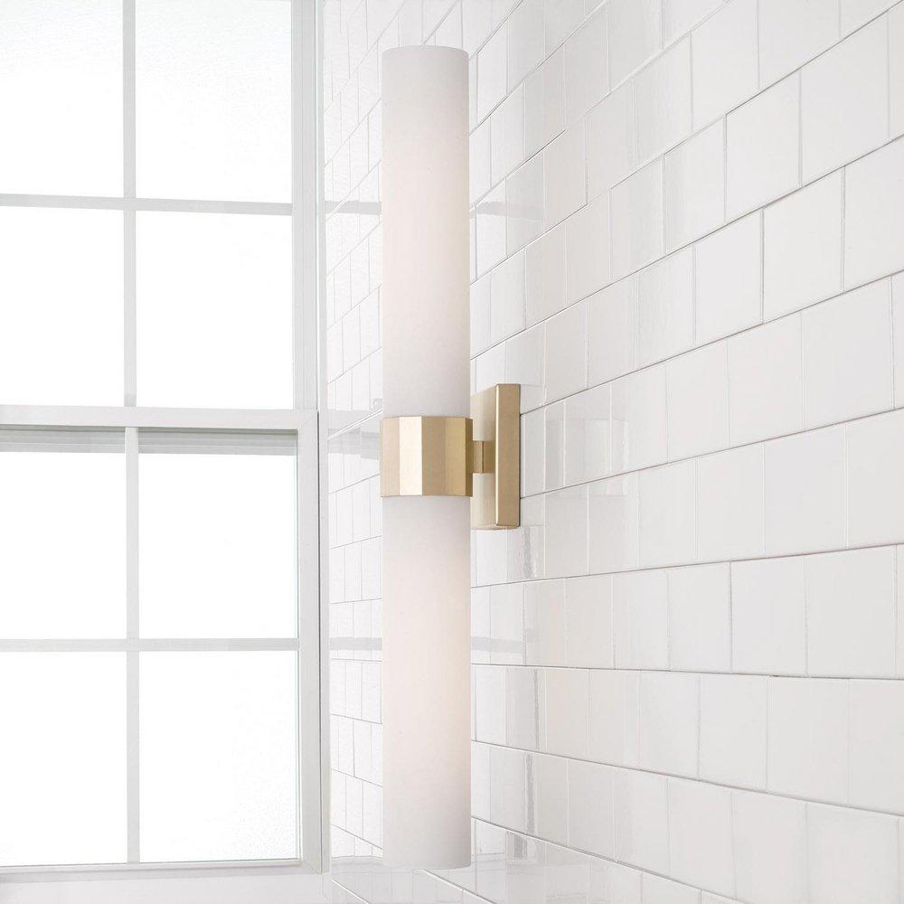 Capital Lighting Soft Gold 100W 2-Light 29 in. Wall Sconce 