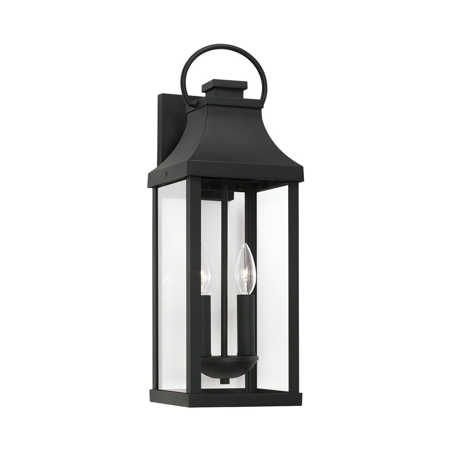 Capital Lighting Black 120W 2-Light 20-3/4 in. Outdoor Wall Sconce 