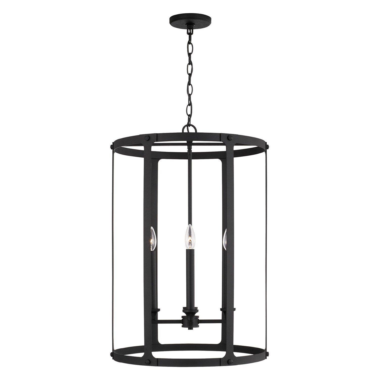 Capital Lighting Black Iron 60W 4-Light Candelabra E-12 Foyer Lighting 