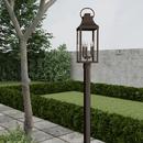 Capital Lighting Oiled Bronze 26-3/4 x 8 in. 60W 3-Light Incandescent Outdoor Post Lantern 