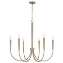 Capital Lighting Aged Brass 30-3/4 x 33 in. 60W 1-Tier 6-Light Incandescent Modern Chandelier 