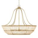 Capital Lighting Matte Brass 27-1/4 x 32 in. 60W 1-Tier 6-Light Incandescent Transitional Chandelier 