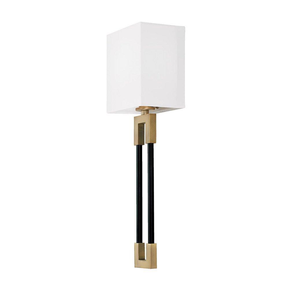 Capital Lighting Aged Brass/Black 60W 1-Light 19 in. Wall Sconce 