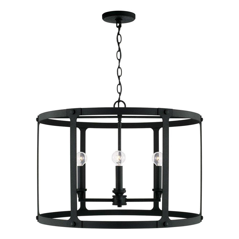 Capital Lighting Black Iron 60W 4-Light Candelabra E-12 Incandescent Pendant 