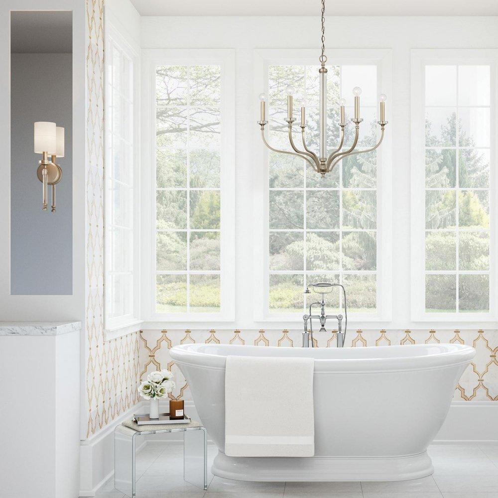 Capital Lighting Brushed Champagne 60W 1-Light 18-1/4 in. Wall Sconce 