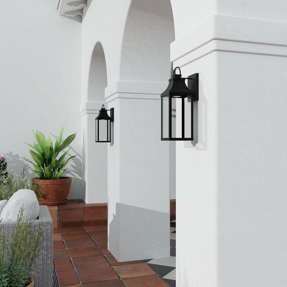 Capital Lighting Black 100W 1-Light 17-1/4 in. Outdoor Wall Sconce 