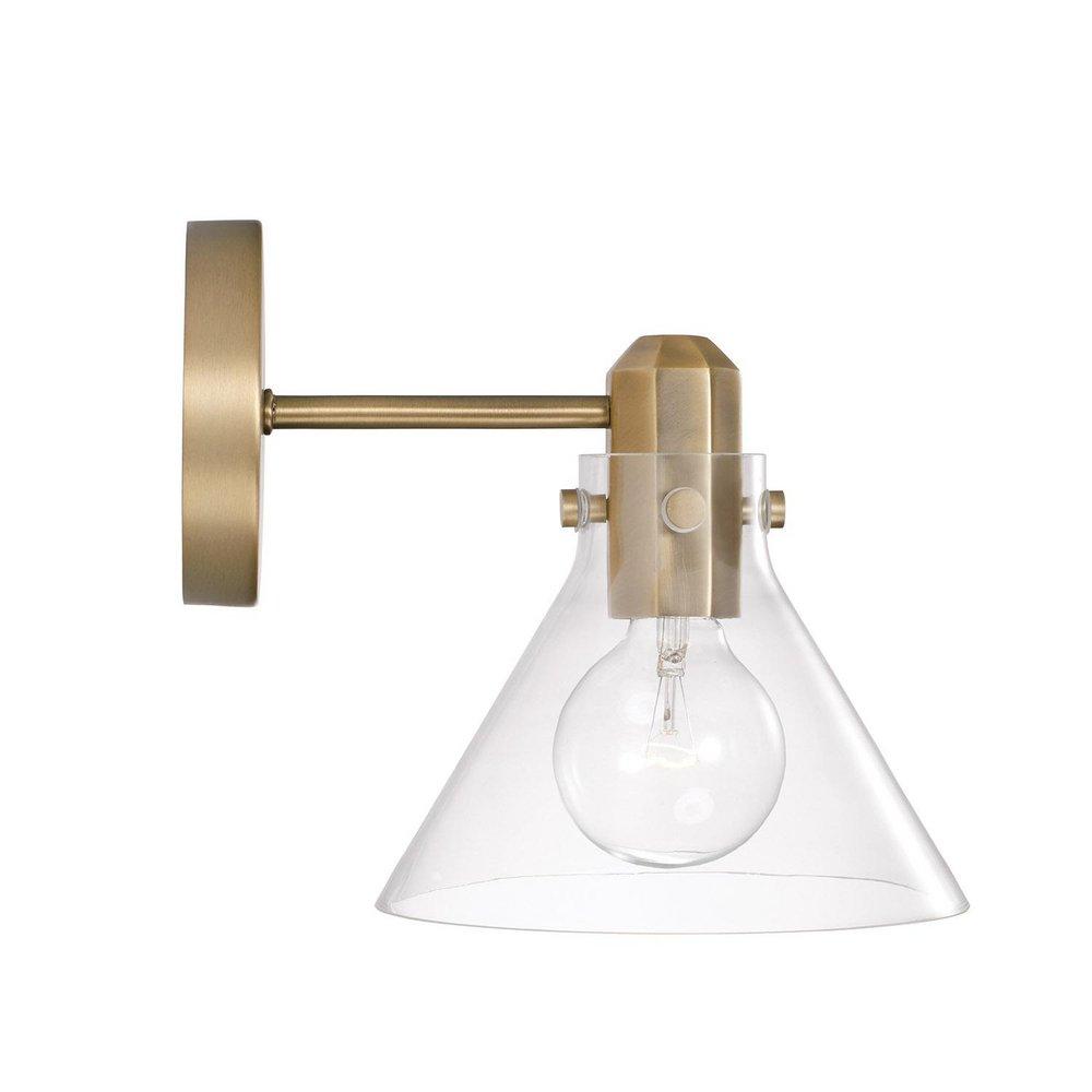 Capital Lighting Aged Brass 100W 1-Light 9 in. Wall Sconce 