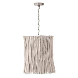 60W 4-Light Candelabra E-12 Incandescent Pendant in Brushed Pewter