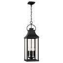 60W 4-Light Candelabra E-12 Outdoor Pendant in Black