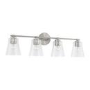 100W 4-Light Medium E-26 Vanity Fixture in Brushed Nickel