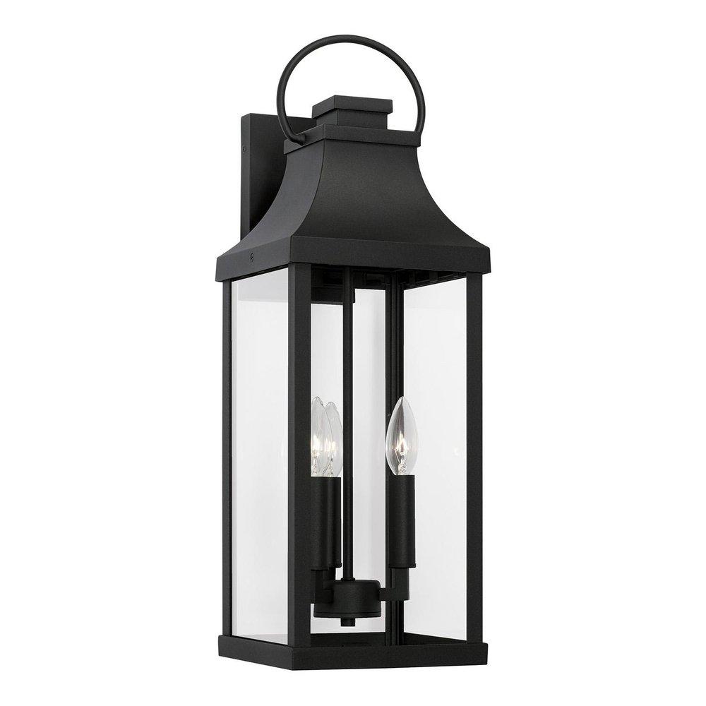 Capital Lighting Black 60W 3-Light 24 in. Outdoor Wall Sconce 