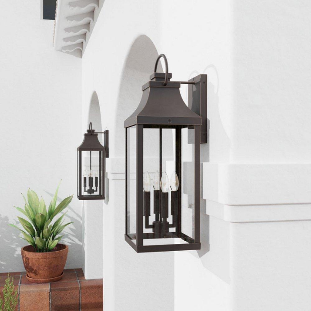 Capital Lighting Oiled Bronze 60W 4-Light 27 in. Outdoor Wall Sconce 
