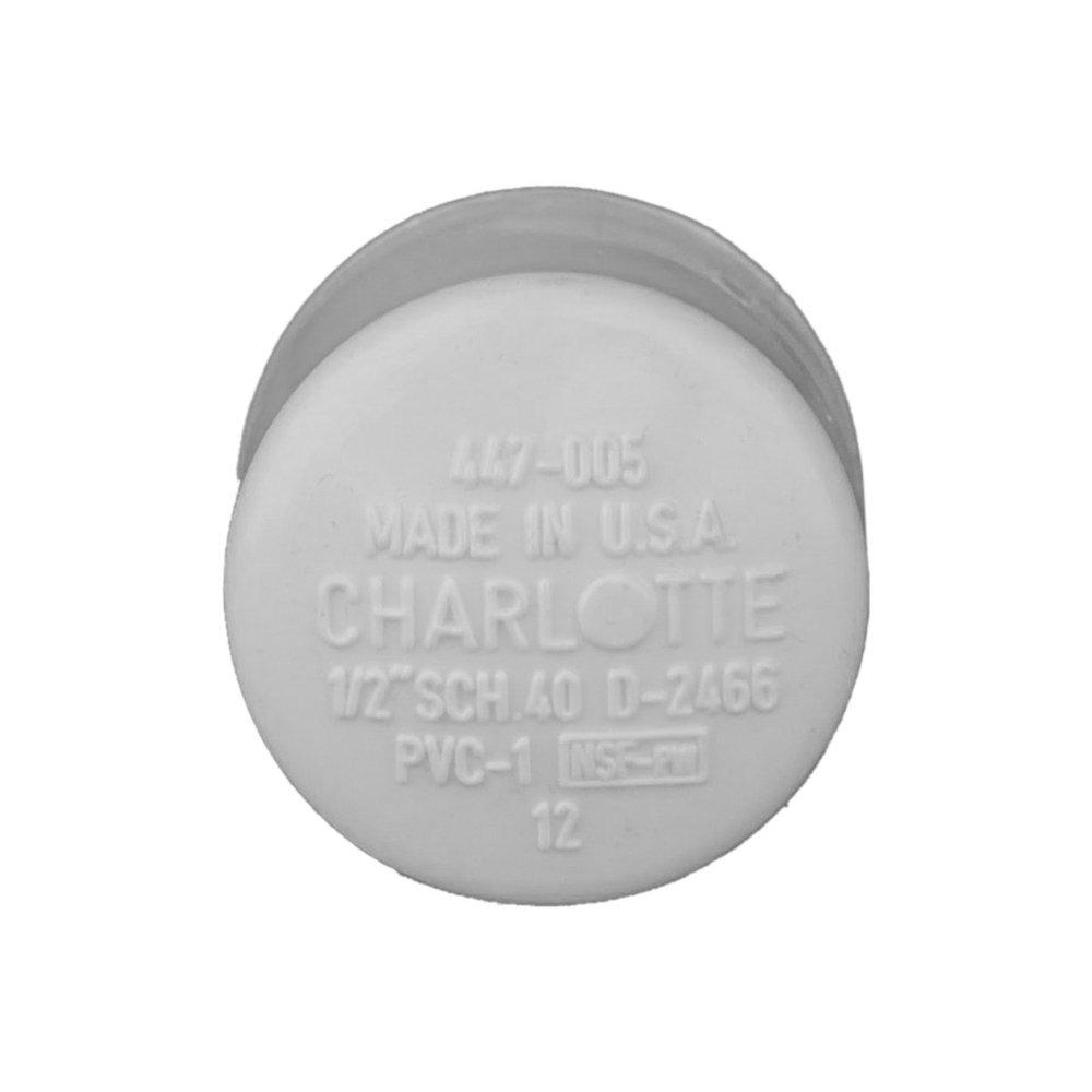 White PVC Schedule 40 Cap 