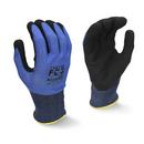 Radians Black 18G Touchscreen Cut Level A4 FDG Palm Coated Gloves 