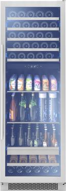 24 in. Dual Zone Full Size Wine & Beverage  Cooler in Stainless Steel with Reversible Door