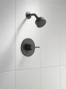 One Handle Single Function Shower Faucet in Matte Black (Trim Only) 