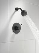 One Handle Single Function Shower Faucet in Matte Black (Trim Only) 
