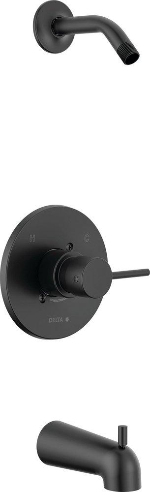 Single Handle Bathtub & Shower Faucet in Matte Black (Trim Only) (Showerhead Sold Separately) 