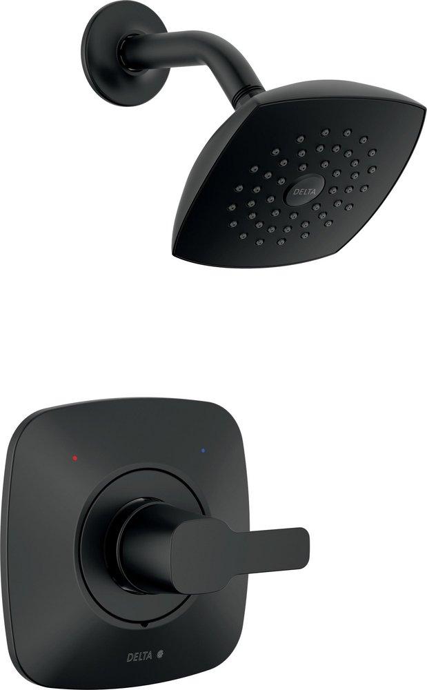 One Handle Single Function Shower Faucet in Matte Black 