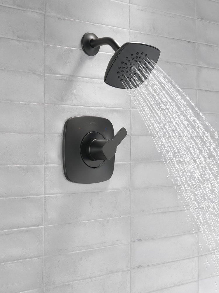 One Handle Single Function Shower Faucet in Matte Black 