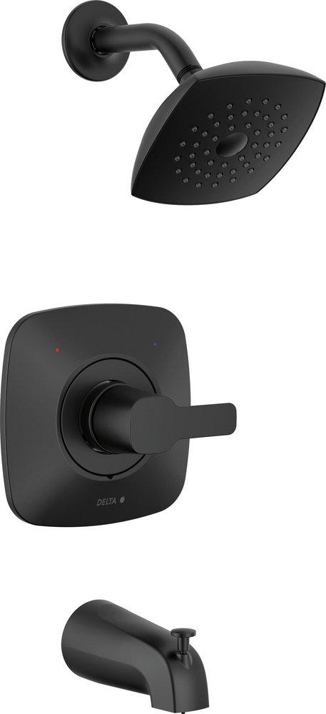 One Handle Single Function Bathtub & Shower Faucet in Matte Black (Trim Only) 