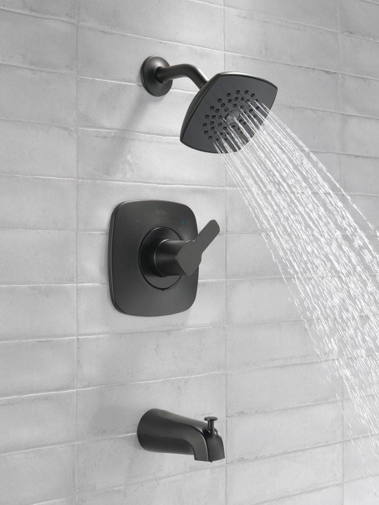 One Handle Single Function Bathtub & Shower Faucet in Matte Black (Trim Only) 