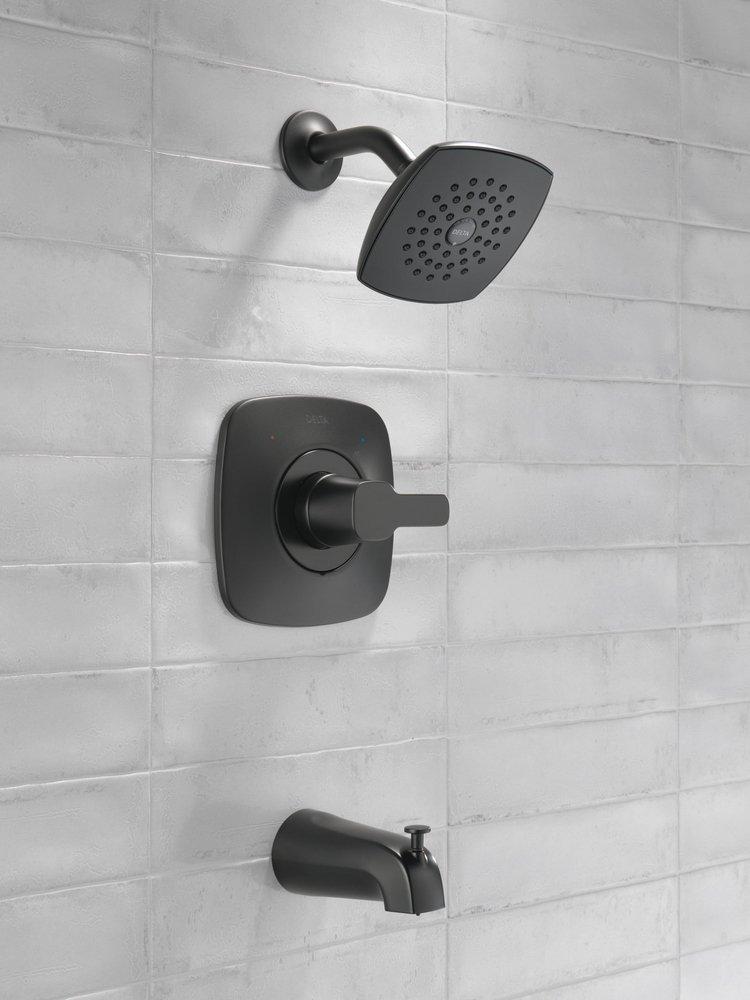 One Handle Single Function Bathtub & Shower Faucet in Matte Black (Trim Only) 
