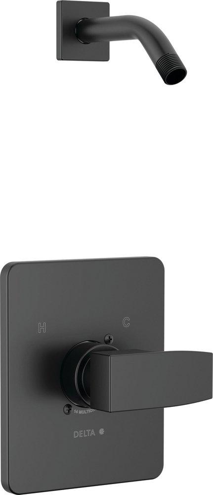 Single Handle Shower Faucet in Matte Black (Trim Only) (Showerhead Sold Separately) 