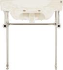 30 x 22 in. Console Bathroom Sink with Brass Stand in Matte Black 