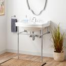 30 x 22 in. Console Bathroom Sink with Brass Stand in Chrome