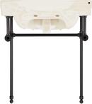 30 x 22 in. Console Bathroom Sink with Brass Stand in Chrome 