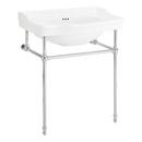 30 x 22 in. Console Bathroom Sink with Brass Stand in Chrome 