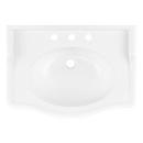 24 x 19 in. Console Bathroom Sink with Brass Stand in Brushed Nickel 