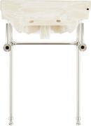 24 x 19 in. Console Bathroom Sink with Brass Stand in Brushed Gold 