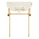24 x 19 in. Console Bathroom Sink with Brass Stand in Brushed Gold 