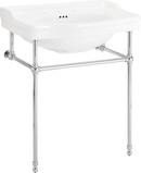 30 x 22 in. Console Bathroom Sink with Brass Stand in Polished Nickel 