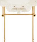 30 x 22 in. Console Bathroom Sink with Brass Stand in Polished Nickel 