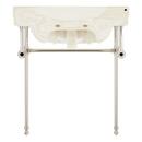 30 x 22 in. Console Bathroom Sink with Brass Stand in Polished Nickel 