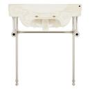 30 x 22 in. Console Bathroom Sink with Brass Stand in Polished Nickel 