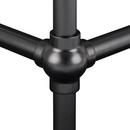 24 x 19 in. Console Bathroom Sink with Brass Stand in Matte Black 