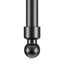 24 x 19 in. Console Bathroom Sink with Brass Stand in Matte Black 