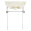 24 x 19 in. Console Bathroom Sink with Brass Stand in Chrome 